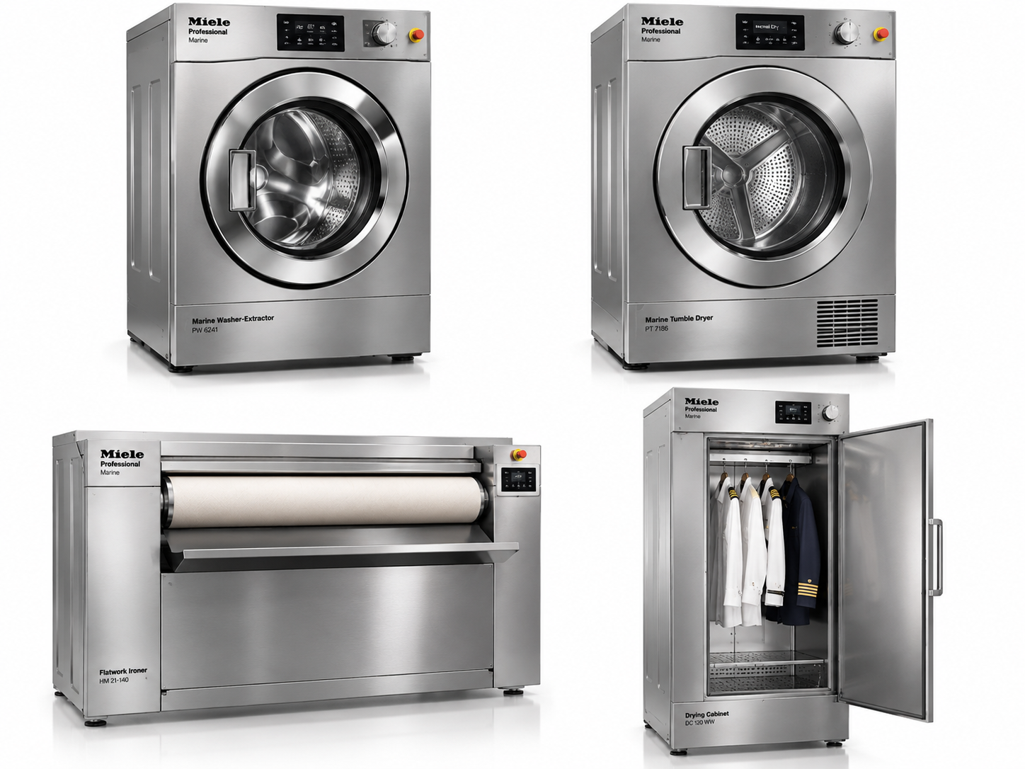 Professional laundry equipment detail