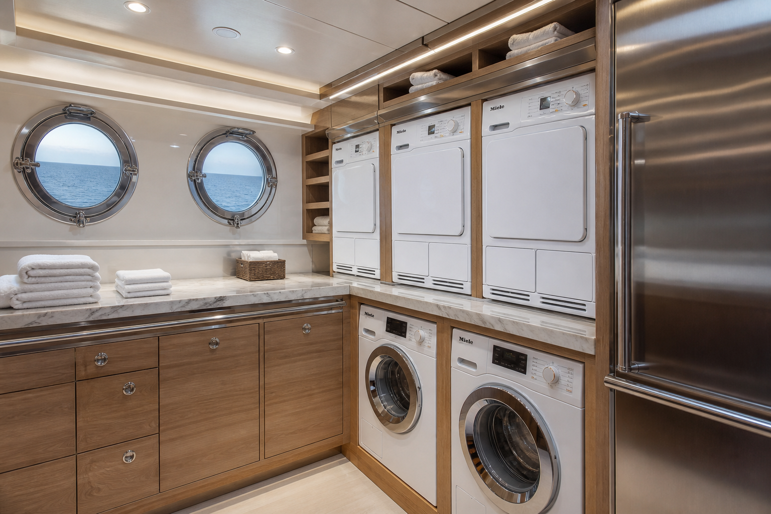 Superyacht laundry systems
